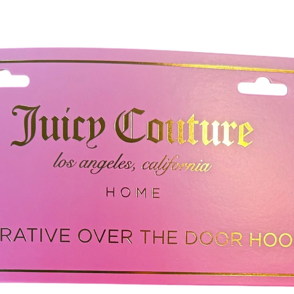 Juicy Couture Los Angeles NWT Gold Tone & Faux Pearl Hanging Door Hooks